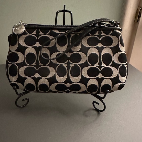 Coach Black Jacquard Wristlet - Picture 2 of 5